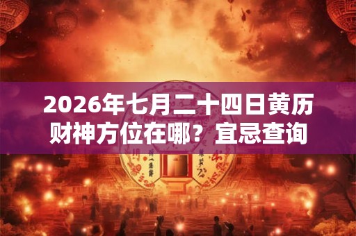 2026年七月二十四日黄历财神方位在哪？宜忌查询