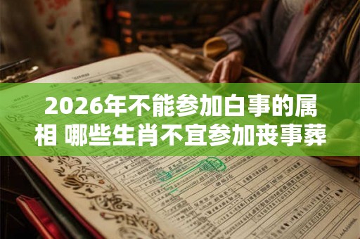 2026年不能参加白事的属相 哪些生肖不宜参加丧事葬礼