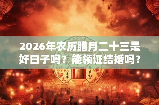 2026年农历腊月二十三是好日子吗?能领证结婚吗? 2026年农历腊月二十三是好日子吗?能领证结婚吗?