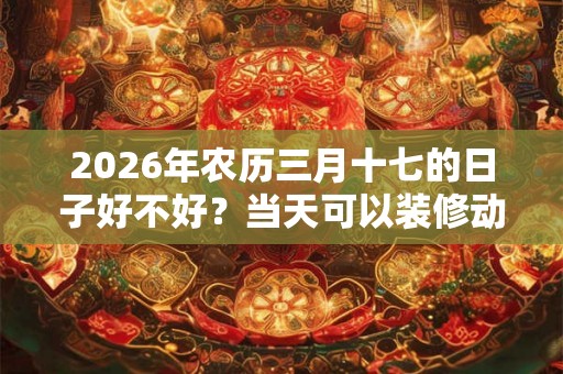 2026年农历三月十七的日子好不好？当天可以装修动土吗？