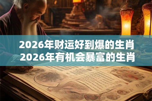 2026年财运好到爆的生肖 2026年有机会暴富的生肖