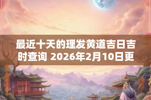 最近十天的理发黄道吉日吉时查询 2026年2月10日更新