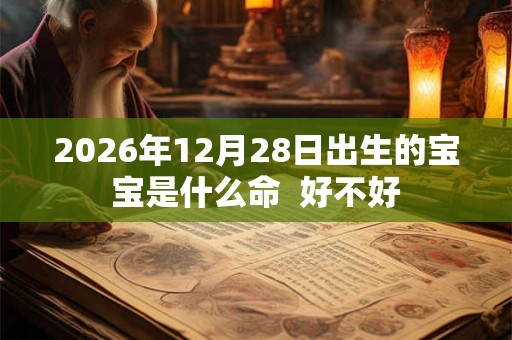 2026年12月28日出生的宝宝是什么命  好不好
