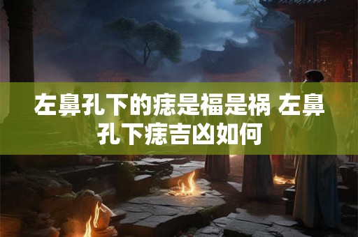 左鼻孔下的痣是福是祸 左鼻孔下痣吉凶如何