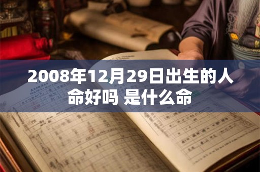 2008年12月29日出生的人命好吗 是什么命