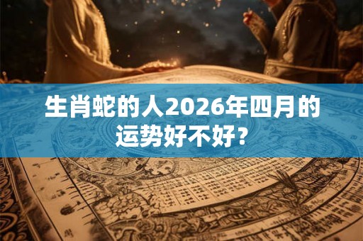 生肖蛇的人2026年四月的运势好不好？