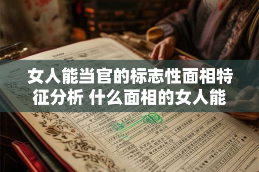 女人能当官的标志性面相特征分析 什么面相的女人能当官