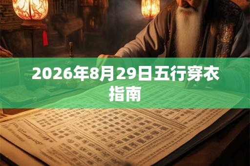 2026年8月29日五行穿衣指南