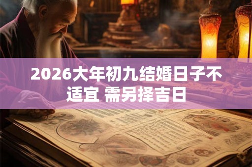 2026大年初九结婚日子不适宜 需另择吉日