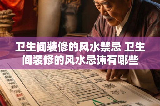 卫生间装修的风水禁忌 卫生间装修的风水忌讳有哪些