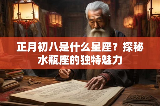 正月初八是什么星座？探秘水瓶座的独特魅力