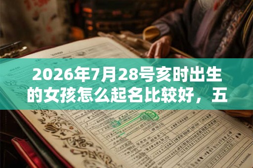 2026年7月28号亥时出生的女孩怎么起名比较好，五行是什么？
