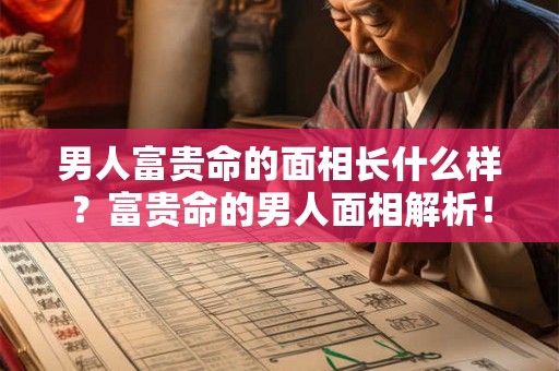 男人富贵命的面相长什么样？富贵命的男人面相解析！