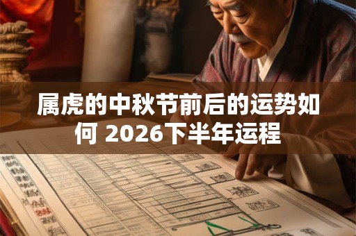 属虎的中秋节前后的运势如何 2026下半年运程