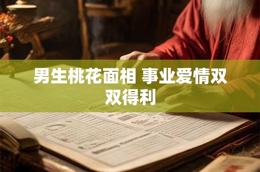 男生桃花面相 事业爱情双双得利