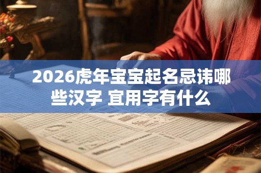 2026虎年宝宝起名忌讳哪些汉字 宜用字有什么