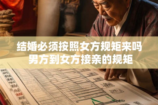结婚必须按照女方规矩来吗 男方到女方接亲的规矩
