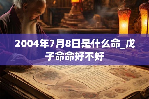 2004年7月8日是什么命_戊子命命好不好