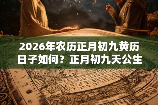 2026年农历正月初九黄历日子如何？正月初九天公生
