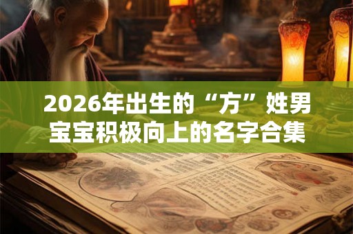 2026年出生的“方”姓男宝宝积极向上的名字合集