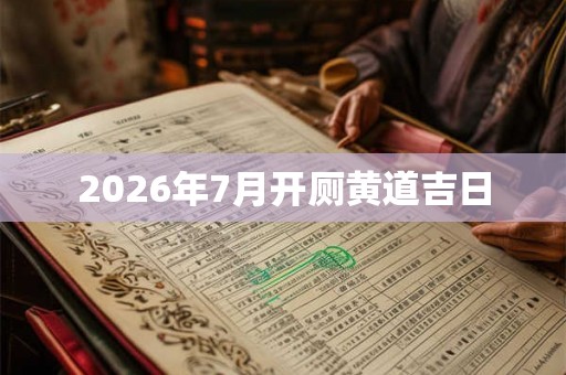 2026年7月开厕黄道吉日