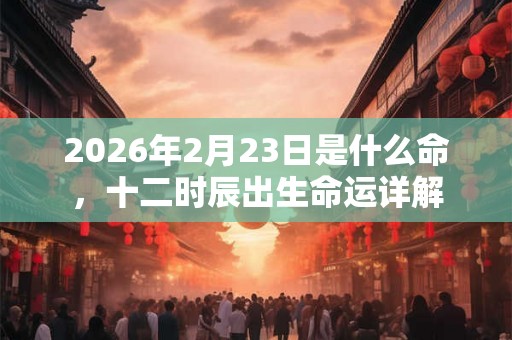 2026年2月23日是什么命,十二时辰出生命运详解 2026年2月23日是什么命,十二时辰出生命运详解