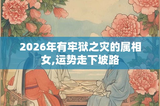 2026年有牢狱之灾的属相女,运势走下坡路