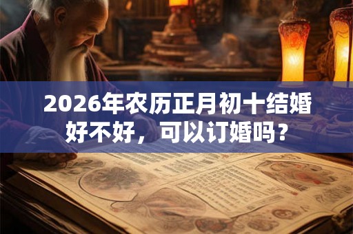 2026年农历正月初十结婚好不好,可以订婚吗? 2026年农历正月初十结婚好不好,可以订婚吗?