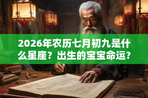 2026年农历七月初九是什么星座？出生的宝宝命运？