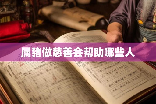 属猪做慈善会帮助哪些人