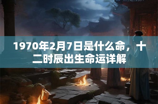 1970年2月7日是什么命，十二时辰出生命运详解