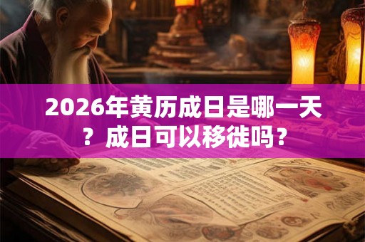 2026年黄历成日是哪一天？成日可以移徙吗？