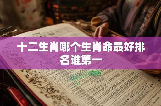 十二生肖哪个生肖命最好排名谁第一