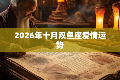 2026年十月双鱼座爱情运势