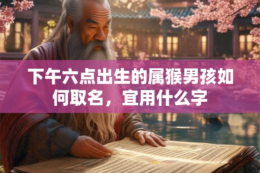 下午六点出生的属猴男孩如何取名,宜用什么字 下午六点出生的属猴男孩如何取名,宜用什么字