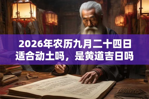 2026年农历九月二十四日适合动土吗，是黄道吉日吗？