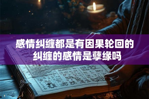 感情纠缠都是有因果轮回的  纠缠的感情是孽缘吗