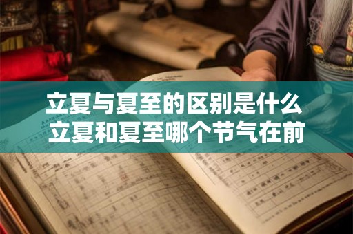 立夏与夏至的区别是什么 立夏和夏至哪个节气在前