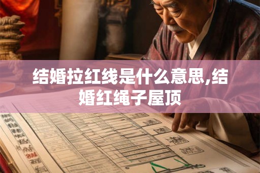结婚拉红线是什么意思,结婚红绳子屋顶