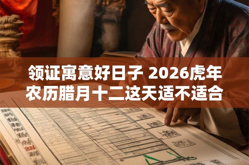 领证寓意好日子 2026虎年农历腊月十二这天适不适合领结婚证 领证寓意好日子 2026虎年农历腊月十二这天适不适合领结婚证