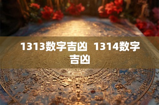 1313数字吉凶  1314数字吉凶