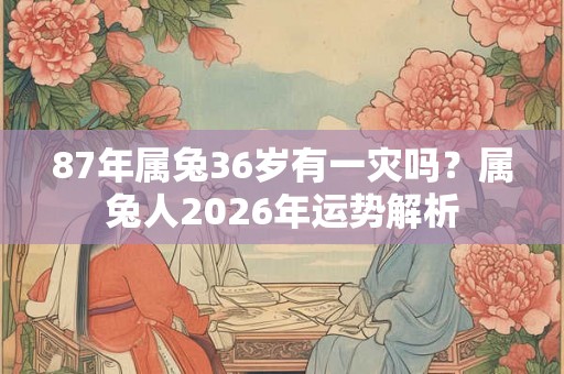 87年属兔36岁有一灾吗？属兔人2026年运势解析