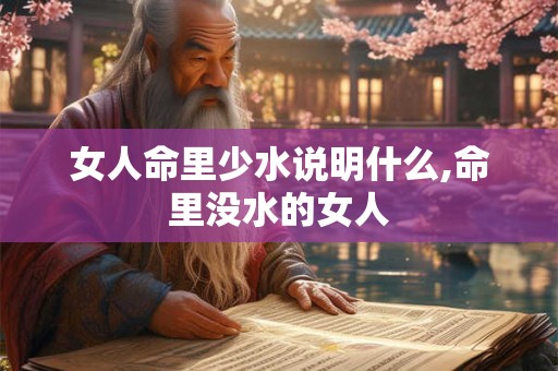女人命里少水说明什么,命里没水的女人 女人命里少水说明什么,命里没水的女人