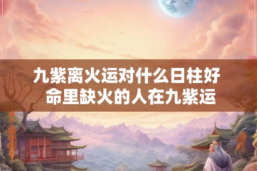 九紫离火运对什么日柱好  命里缺火的人在九紫运