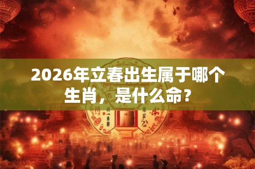 2026年立春出生属于哪个生肖，是什么命？