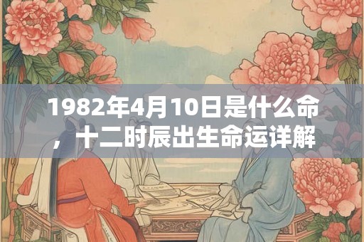 1982年4月10日是什么命,十二时辰出生命运详解 1982年4月10日是什么命,十二时辰出生命运详解