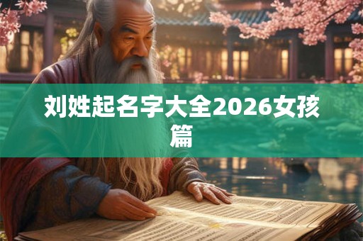 刘姓起名字大全2026女孩篇
