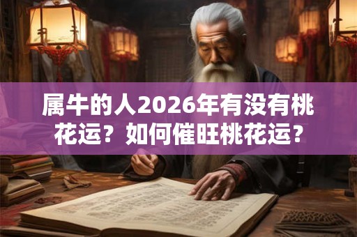 属牛的人2026年有没有桃花运？如何催旺桃花运？
