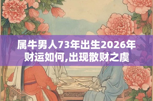 属牛男人73年出生2026年财运如何,出现散财之虞