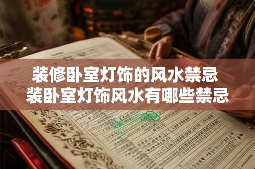 装修卧室灯饰的风水禁忌 装卧室灯饰风水有哪些禁忌